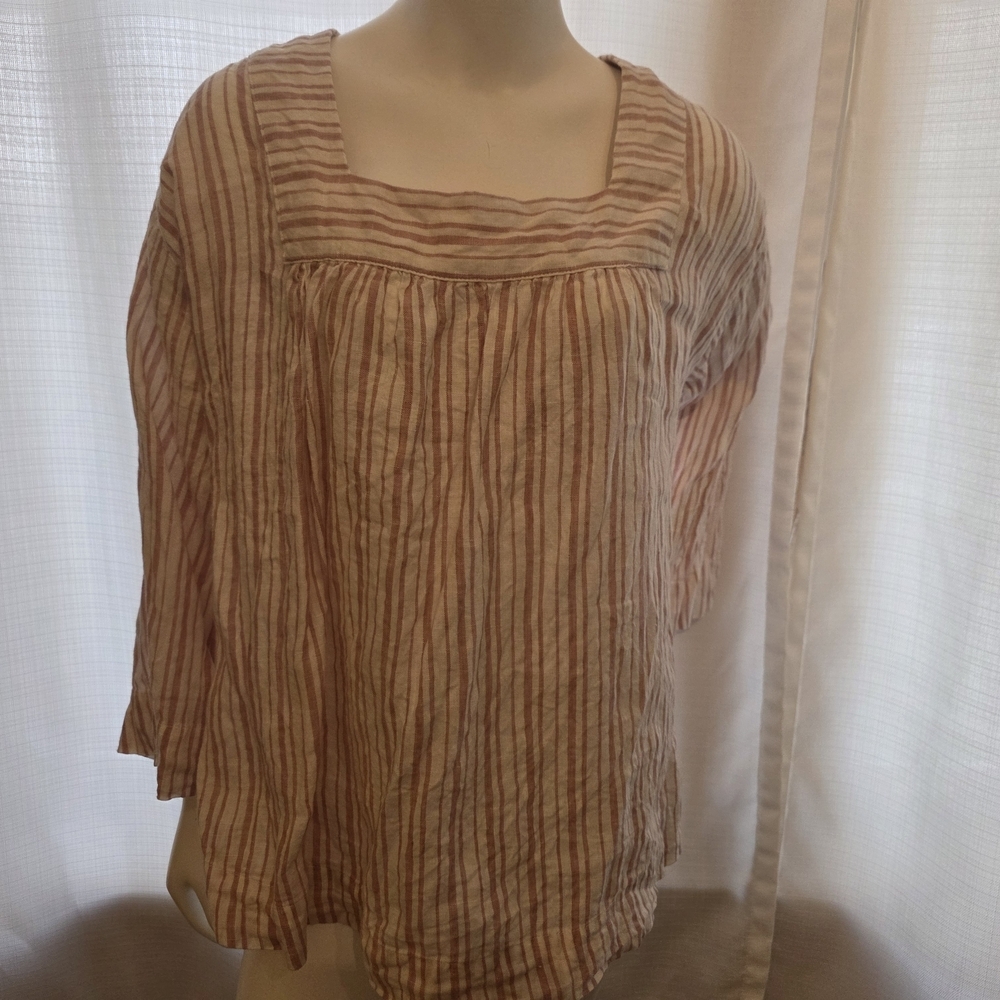 Rachel Zoe Pink Striped Square-Neck Tunic
